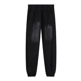 Hellstar Hoodie & Pants autumn and winter flare black flame pants hoodie