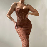 Women Dress Sexy Hot Girl Temperament Pleated Dress