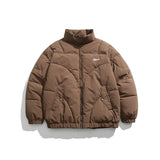 Unisex Coat Winter Cotton-Padded Coat Versatile Loose Lapel