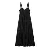 Women Dresses Graceful Tube Top Black Dress