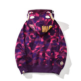 Ape Hoodie Gold Shark Double Hat Camouflage