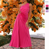 Women Dress Fashionable Slim-Fit Hollow-out Pleated Dress