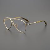 CHH Chrome Hearts Glasses Vintage Fashion Double Beam Glasses Frame
