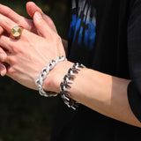 Bracelet Hiphop Cuban Bracelet 19MM Copper with Zircon Full Diamond Jesus Pieces St. Valentine's