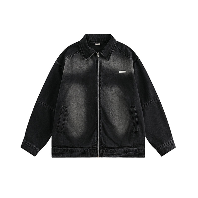 Women Jackets Vintage Denim Jacket Lapel