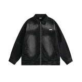 Women Jackets Vintage Denim Jacket Lapel