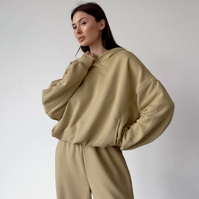 Women Co-Ords Hooded Knitted Women's Autumn Sports
