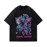 Men T-Shirt Vintage Distressed Nirvana Skull Print