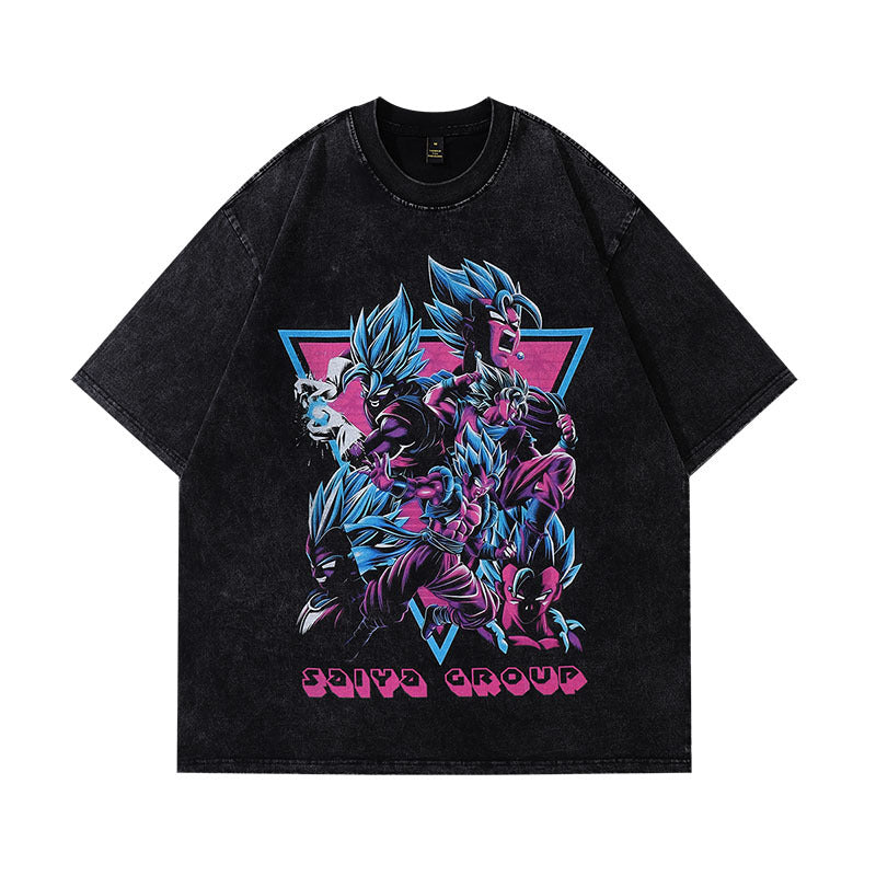 Men T-Shirt Dragon Ball Character Printing