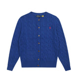 Ralph Lauren Knitted sweaters ruff pony standard twist wool crew neck knitted cardigan