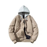 Mens Vintage Jackets Baseball Uniform Simple Jacket Padded Pilot