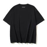 Off White T Shirts OW Red Edge Letter Pattern Crew Neck Pullover Short Sleeves