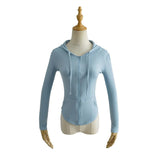 Women Hoodie Slim-Fit Cardigan Leisure Sports