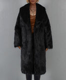 Women Fur Jacket Long Plush Warm Jacket