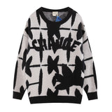 Women Sweater Sweet Cool Contrast Color Soft Knitted Sweater