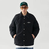 Men Cotton Padded Jacket Coat Winter Ins Cotton Padded Jacket Men's Jacket Casual Loose Letter Cotton Padded Coat