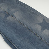 Men Jeans Star Stitching Loose