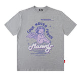 Men T-Shirt Butterfly Print Versatile Casual Loose