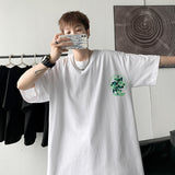 Men T Shirt Rose Pattern Retro Hiphop