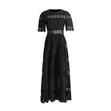 Bohemian Dress French Embroidery Lace Hollow Dress