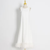 Bohemian Dress Loose Casual Feather Dress