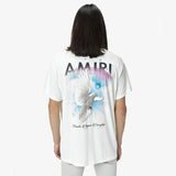 Amiri T Shirt Printed Casual Hip Hop Short-Sleeved T-shirt for Men