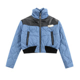 Men Coat PU Leather Stitching Thickening Cotton Coat