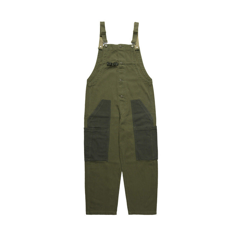 Cargo Pants Stitching Cargo Overalls Retro