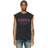 Purple Brand Distressed Tank T Shirts Distressed Sleeveless T-shirt Vest
