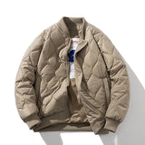 Men Vintage Jackets Loose rhombus cotton-padded baseball jacket jacket jacket