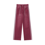 Men Jeans Side Ribbon Stitching Loose Casual