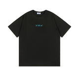 Off White T Shirts OW gradual change Arrow Pattern Crew Neck Pullover Short Sleeve