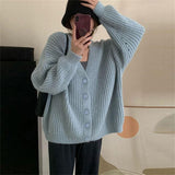 Women Knitted Cardigan Loose Thick Slimming Knitted Sweater