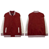 Women Jackets Vintage Foam Baseball Uniform Jacket Loose All-Matching