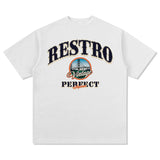 Unisex T Shirt Simple Loose Shoulder Short Sleeve