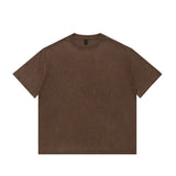 Men's T-Shirt Vintage Cotton round Neck Loose