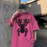 Men T Shirt Vintage Cotton Spider