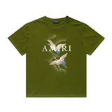 Amiri T Shirt Casual Hip Hop High Street round Neck Short Sleeve T-shirt