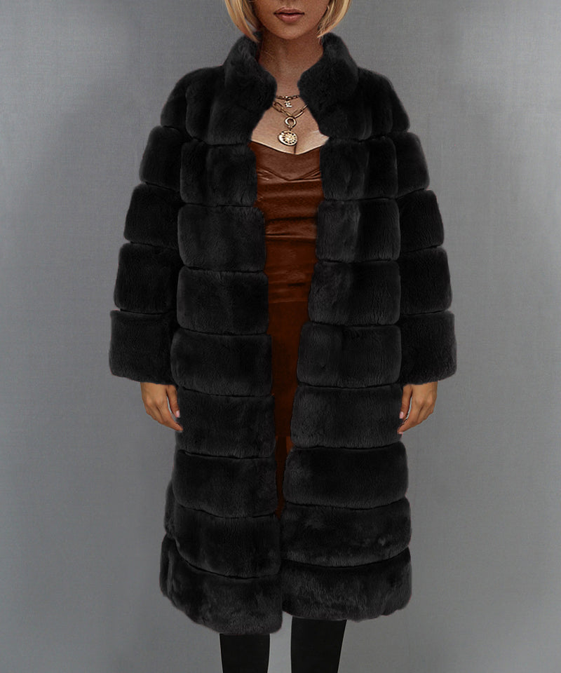 Women Fur Jacket Fashion Plush Long Coat