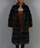 Women Fur Jacket Fashion Plush Long Coat