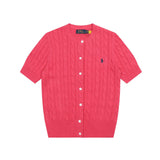 Ralph Lauren Knitted sweaters Ralph Lauren Knitted Short Sleeved Shirt RL Ralph Pony Standard POLO Short Sleeve Knitted Sweater Cardigan T-Shirt