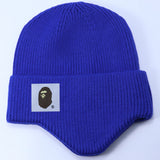 Stussy Hat Winter Knitted Hat Men's and Women's Warm Ear Protector Outdoor Wool Hat