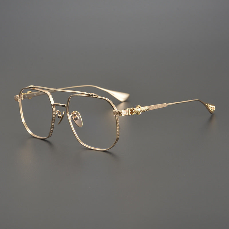 CHH Chrome Hearts Glasses Versatile Pilot Vintage Myopia Glasses Frame