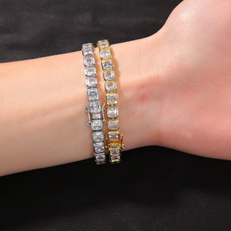 Bracelet Bracelet Copper Zircon Hip Hop Spectrum St. Valentine's