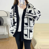 Women Knitted Cardigan Thick Knit Cardigan plus Size