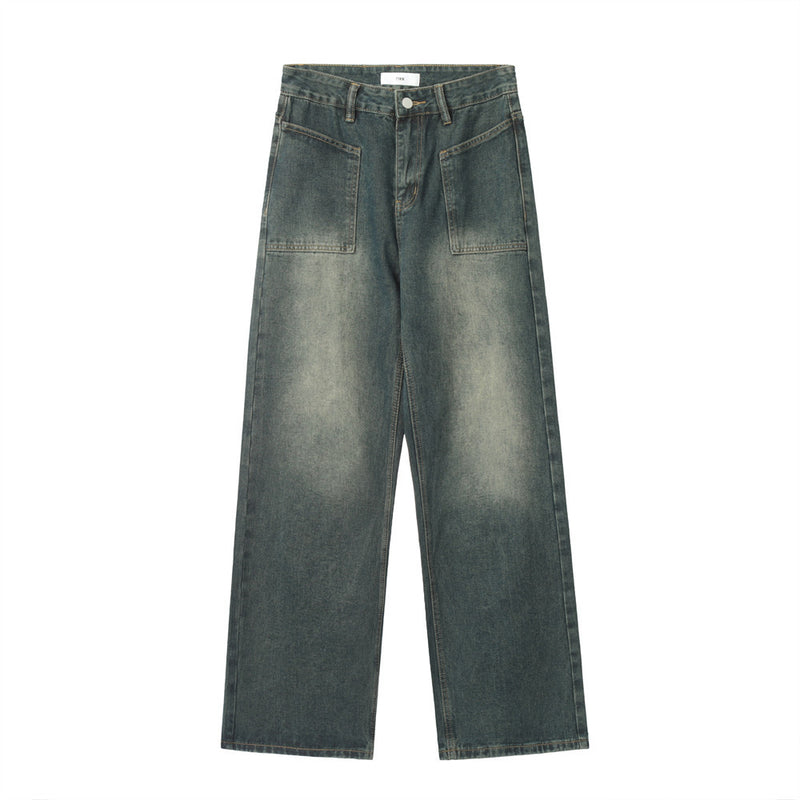 Men Jeans White Loose Casual