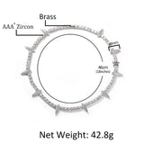 Jewelry Hip Hop Rap Luminous Panther Necklace Copper with Zircon Royalty Spectrum