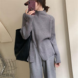 Women Pullover Sweater Button Knit Warm Shirt