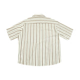 Unisex Shirt Loose Retro Striped Summer Coat