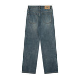 Men Jeans Vintage Side Stripes Distressed